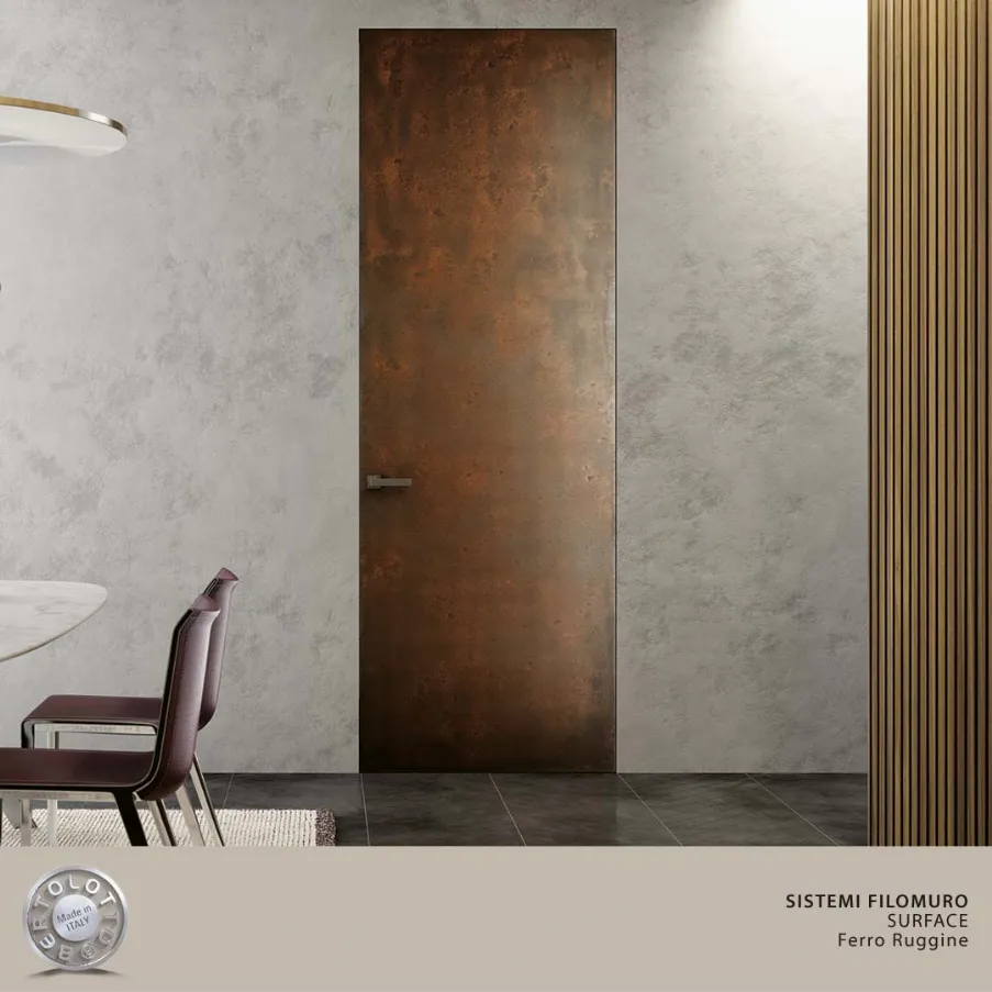translate the following phrase into English: industrial style doors by Bertolotto porte.